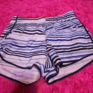 blue striped athletic shorts